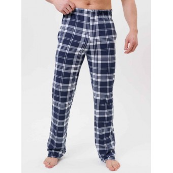 Брюки  мужские       из кулирки       Белый, Синий   Kuzina Одежда