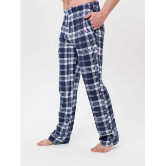 Брюки  мужские       из кулирки       Белый, Синий   Kuzina Одежда