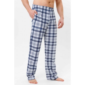 Брюки  мужские       из кулирки       Белый, Голубой   Kuzina Одежда