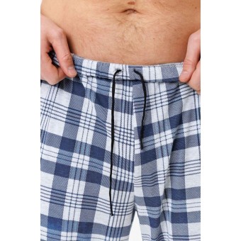 Брюки  мужские       из кулирки       Белый, Голубой   Kuzina Одежда