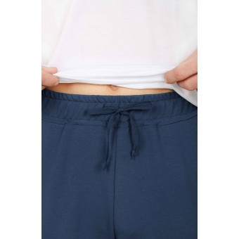 Брюки  мужские       из футера       синие