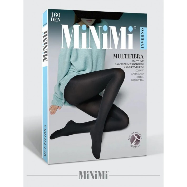 Колготки женские 2 размер 160 ден черные MiNiMi
