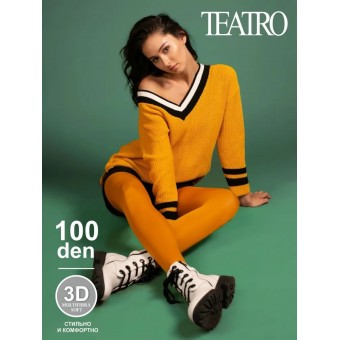 Колготки  женские    5 размер 100 ден         желтые   Teatro  