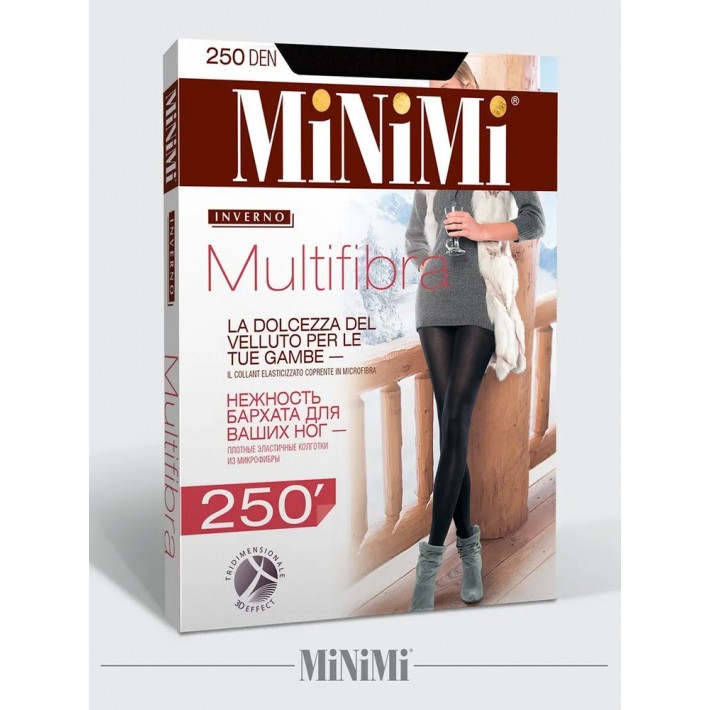 Колготки женские 3 размер 250 ден черные MiNiMi