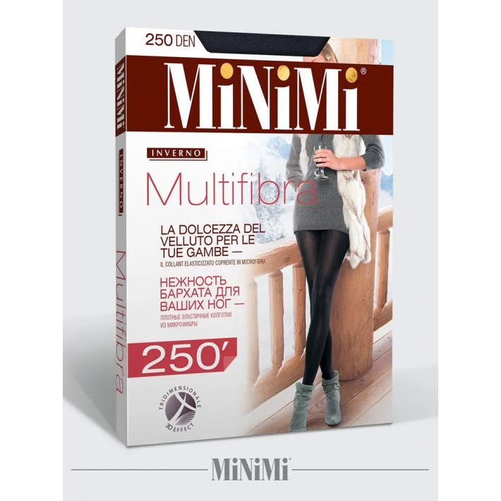 Колготки женские 4 размер 250 ден серые MiNiMi