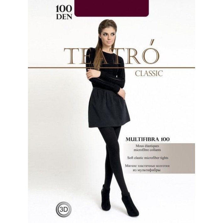 Колготки женские 4 размер 100 ден красные Teatro
