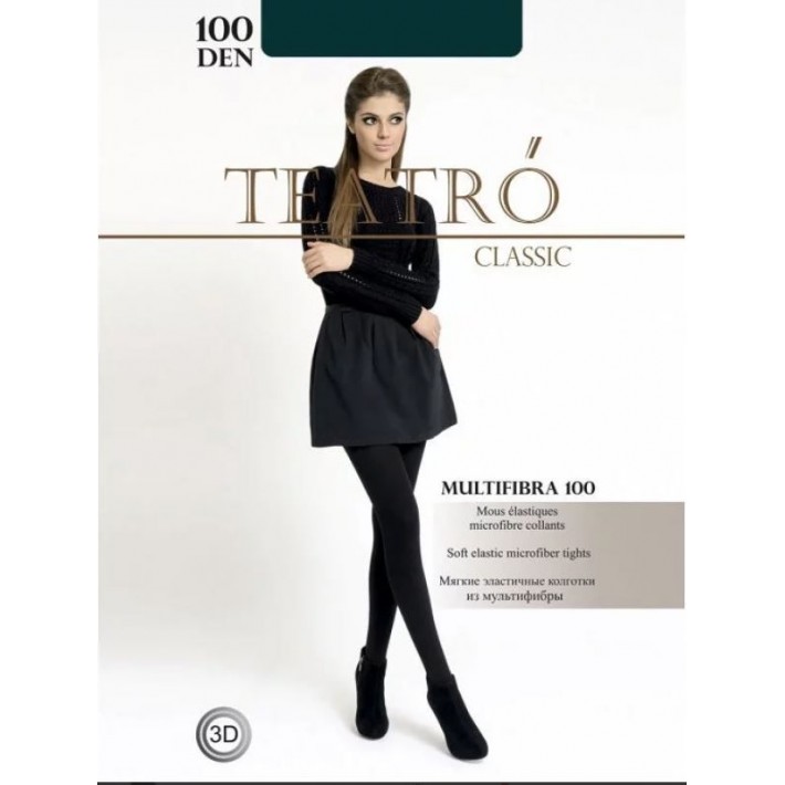Колготки женские 5 размер 100 ден Темно-зеленый Teatro