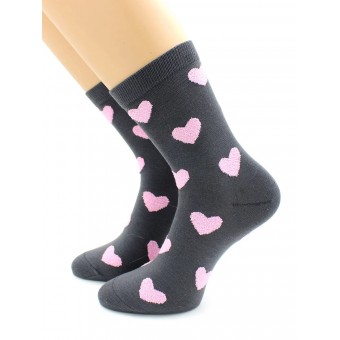 Носки  женские    23, 25 размер          серые   Hobby Line