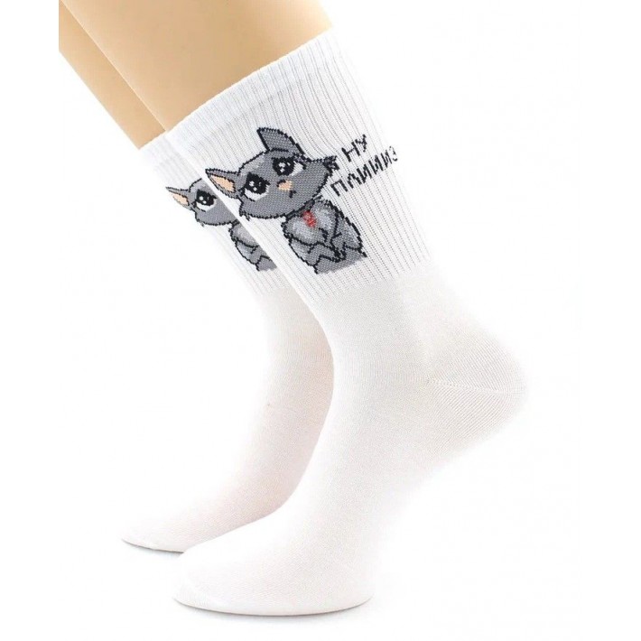 Носки женские 23, 25 размер белые Hobby Line