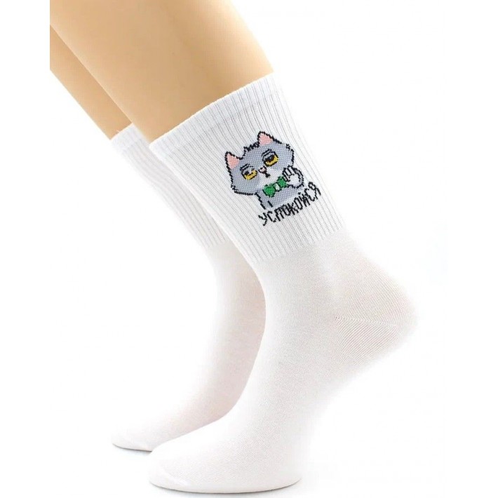 Носки женские 23, 25 размер белые Hobby Line