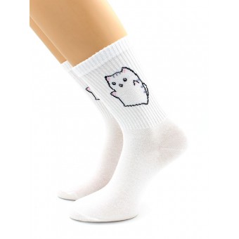 Носки  женские    23, 25 размер          белые   Hobby Line  