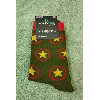 Носки  мужские    25, 27 размер          зеленые   Hobby Line  