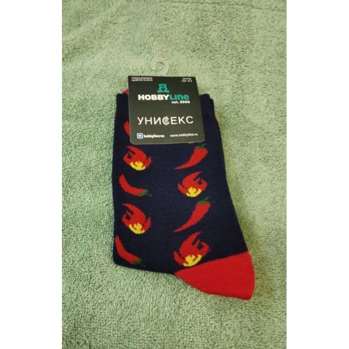 Носки мужские 25, 27 размер Красный, Черный Hobby Line