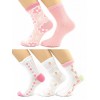 Носки женские 23, 25 размер Белый, Розовый Hobby Line