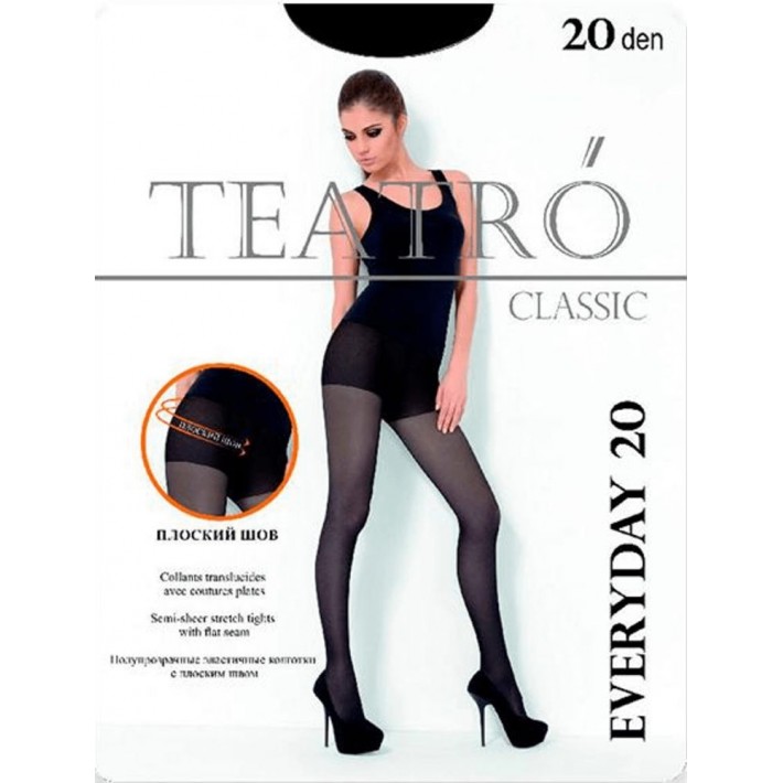 Колготки женские 3 размер 20 ден черные Teatro