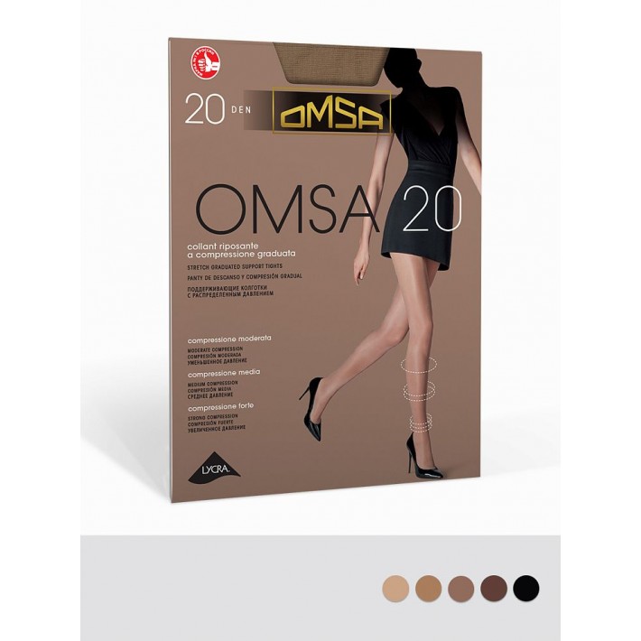 Колготки женские 2 размер 20 ден Загар Omsa