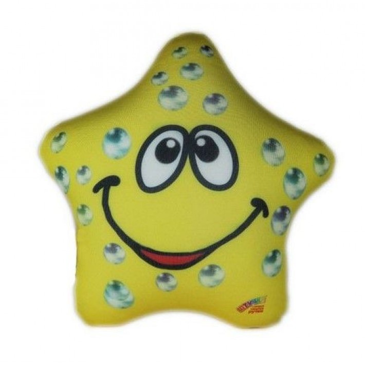 Подушка антистрессовая Звезда 19*18 желтая