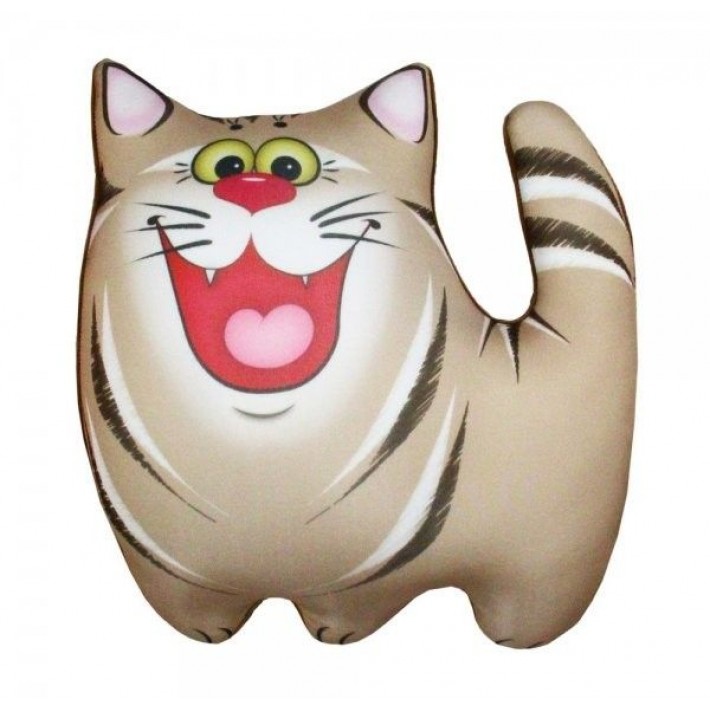 Подушка антистрессовая Котик Полосатик 20*18