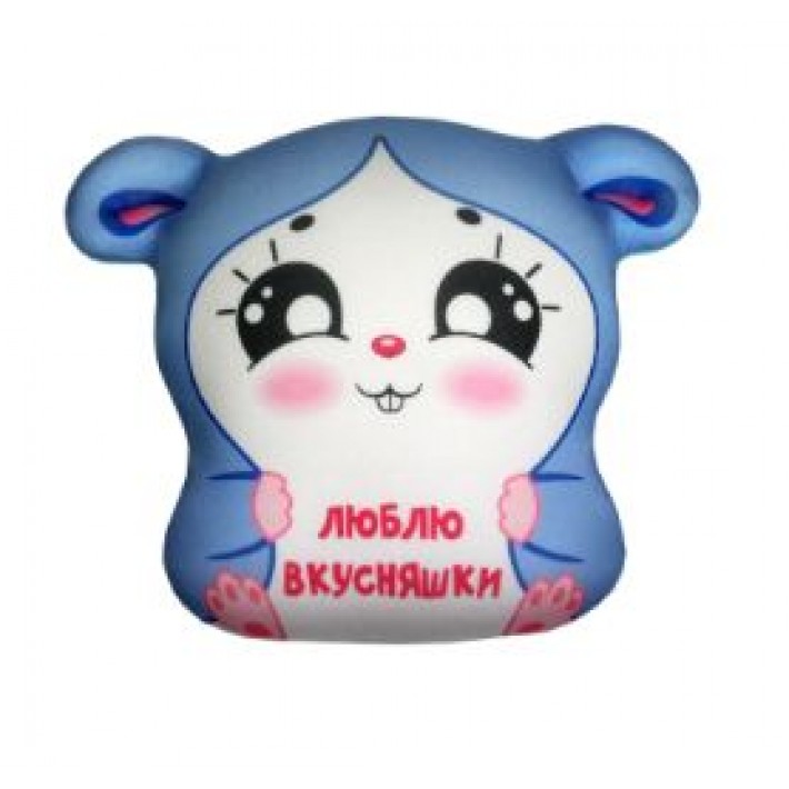 Подушка антистрессовая Хомочка 20*21 голубой