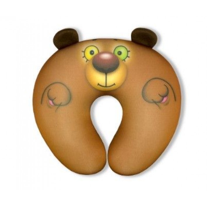 Подушка антистрессовая туристт Зоо Медведь 25*22