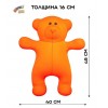 23аси49ив-1 Антистрес. Медведь однотон. апельсин 45*40*16