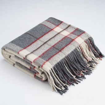 Плед     для сна 150х200  1,5 спальный из шерсти       серый