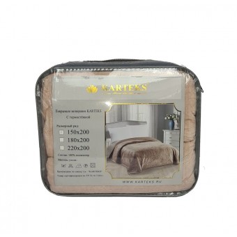 Покрывало     на кровать 230х250  евро из велюра          KARTEKS