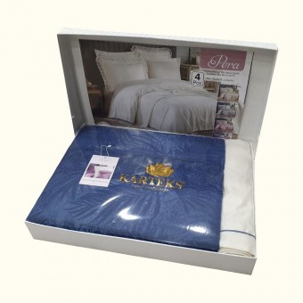 Покрывало     на кровать 240х260  евро из гипюра        с наволочками 50х70 2 шт  KARTEKS