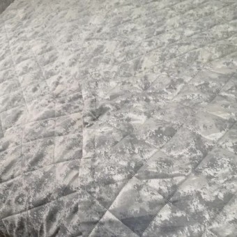 Покрывало     на кровать 260х240  евро из сатина  400 г/м2     серое  однотонное Marianna