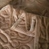 Покрывало на кровать 180х220 двуспальное из искуственного меха 80 г/м2 коричневое Орнамент Marianna