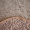 Покрывало на кровать 180х220 двуспальное из искуственного меха 80 г/м2 бежевое Орнамент Marianna