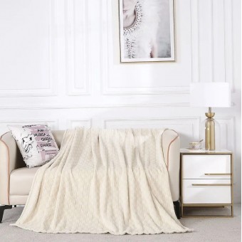 Плед     универсальный 180х200  двуспальный из велсофта  280 г/м2       Однотонный, Орнамент Орионтекс