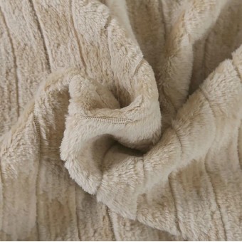 Плед     универсальный 180х200  двуспальный из велсофта  280 г/м2     бежевый  Однотонный, Орнамент Орионтекс