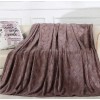 Плед универсальный 180х200 двуспальный из велсофта 270 г/м2 коричневый Однотонный, Орнамент Орионтекс