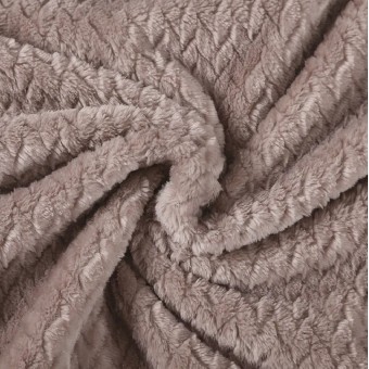 Плед     универсальный 180х200  двуспальный из велсофта  270 г/м2     коричневый  Однотонный, Орнамент Орионтекс  