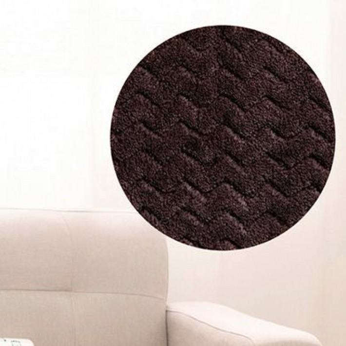 Плед универсальный 180х200 из велсофта 320 г/м2 коричневый Однотонный, Зигзаг Орионтекс