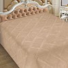 Покрывало на кровать 200х230 евро из фланели 140 г/м2 бежевое Ромбы Marianna