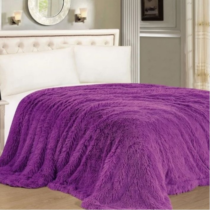 Плед на диван 200х220 евро из искуственного меха