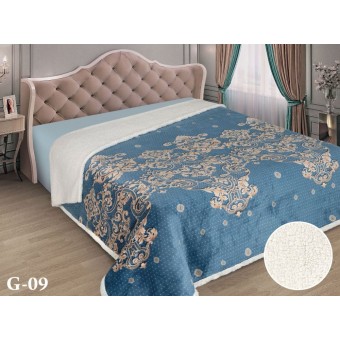 Плед     на кровать 240х210  евро из искуственного меха  400 г/м2       Узор Marianna  