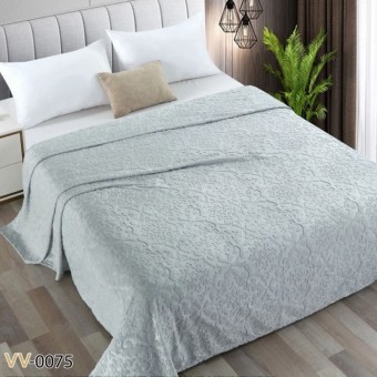 Плед     универсальный 200х220  евро из велсофта  290 г/м2     бежевый  Однотонный, Орнамент Орионтекс