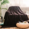 Плед универсальный 200х220 из велсофта 280 г/м2 коричневый Однотонный, Зигзаг Орионтекс