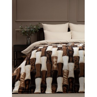 Плед     универсальный 200х220  евро из велсофта       разноцветный  Растения TexRepublic  