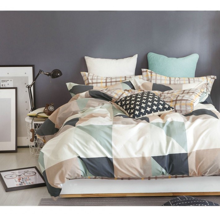 Набор наволочек 50х70 из сатина Геометрия Гелиос