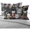 Набор наволочек 50х70 из поплина серая Рисунок Uniqcute