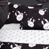 Набор наволочек 50х70 из поплина черная Животный принт Uniqcute