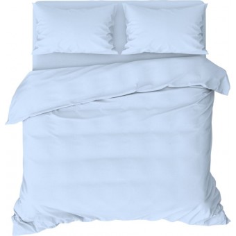 Простыня   на резинке   90х200  1,5 спальная из бязи       голубая  Рисунок Home club