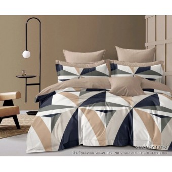 Простыня   на резинке   90х200  1,5 спальная из сатина       разноцветная  Геометрия Бояртекс