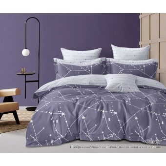 Простыня   на резинке   90х200  1,5 спальная из сатина         Звезды Бояртекс  