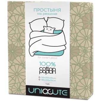Пр-ня на рез-ке 160*200 поплин наб 70235/1 Uniqcute