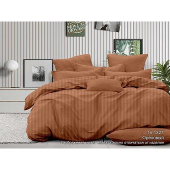 Простыня   на резинке   180х200  двуспальная из сатина       коричневая  однотонная Бояртекс  
